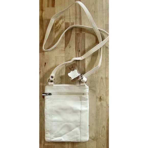 Maze Exclusive Cream Genuine Leather Mini Organization Crossbody - NEW - Picture 2 of 9